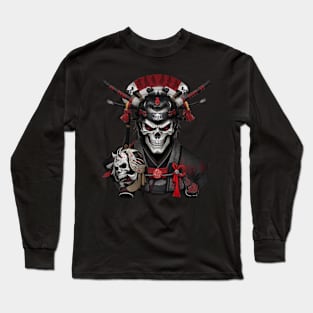 Samurai Skull Mask Long Sleeve T-Shirt